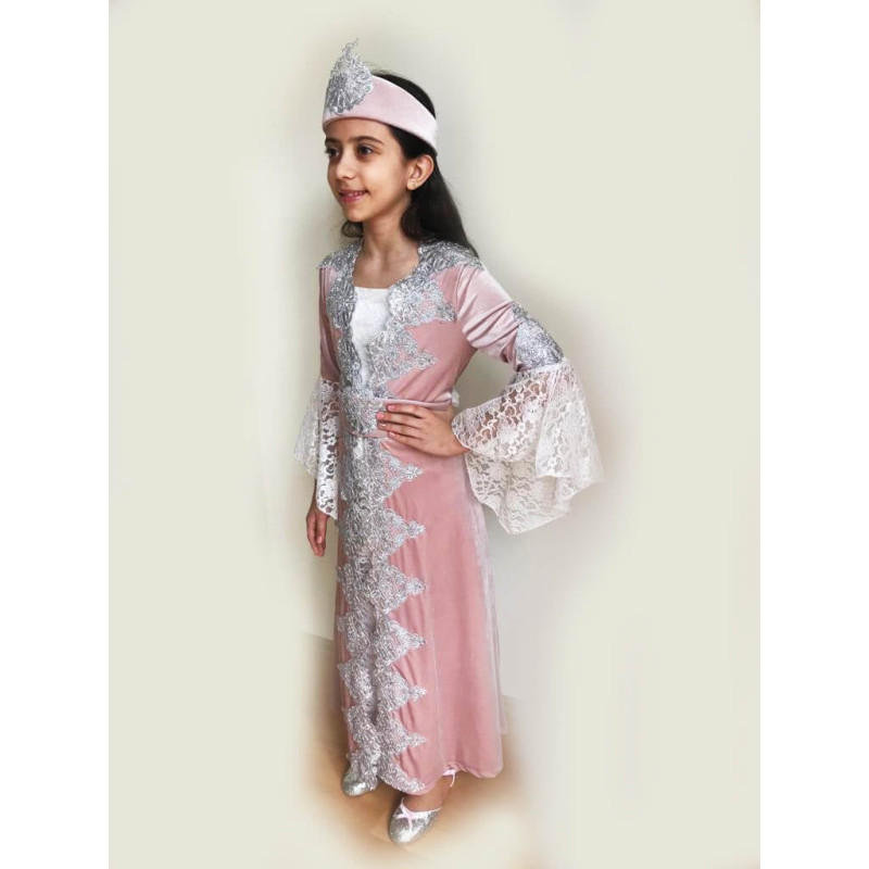 4 Parça Çocuk Bindallı Kına Elbisesi Mira Pembe 4 Parça Çocuk Bindallı Kına Elbisesi Mira Pembe