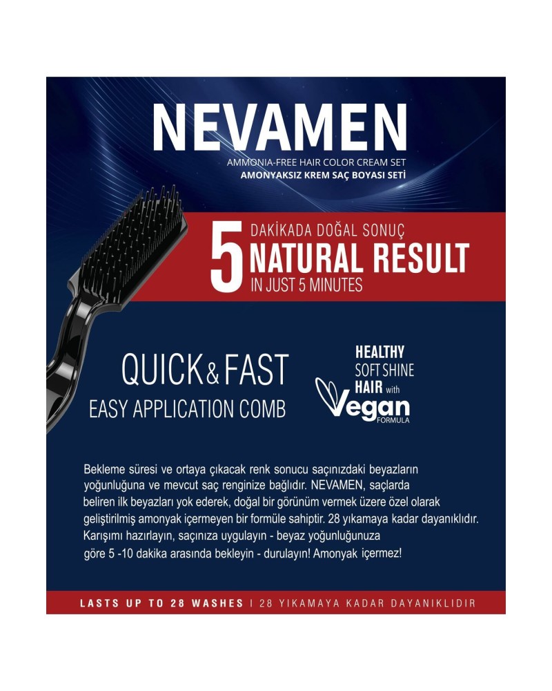 5/0 Natural Medium Brown - KAHVE Amonyaksız Krem Saç Boyası Seti 5/0 Natural Medium Brown - KAHVE Amonyaksız Krem Saç Boyası Seti