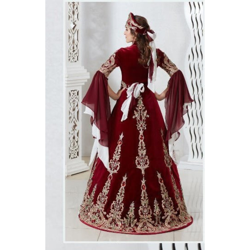 5 Parça Bindallı Kına Elbisesi Lale