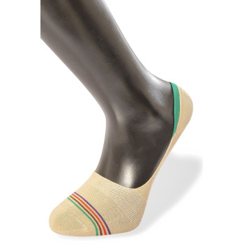 Türen Erkek Çizgili Babet Çorap 6'li Paket 9002/Bej