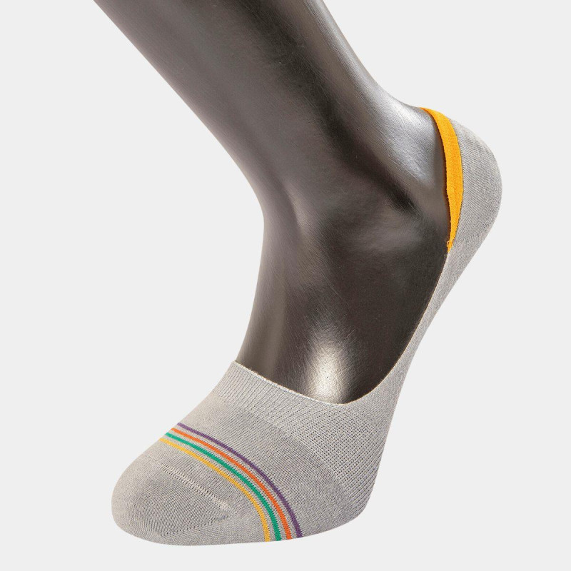 Türen Erkek Çizgili Babet Çorap 6'li Paket 9002/Gri