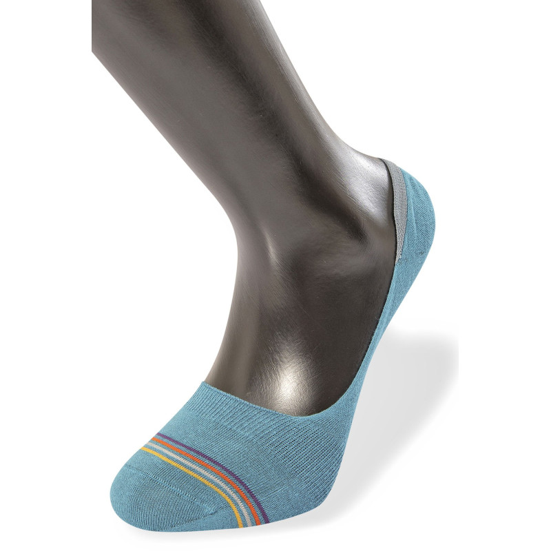 Türen Erkek Çizgili Babet Çorap 6'li Paket 9002/Turkuaz