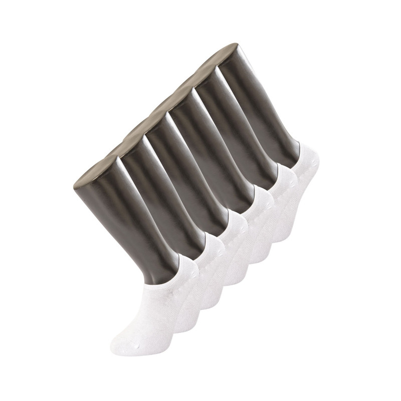 Türen Erkek Düz Sneakers Çorap 6'li Paket 9004/Beyaz