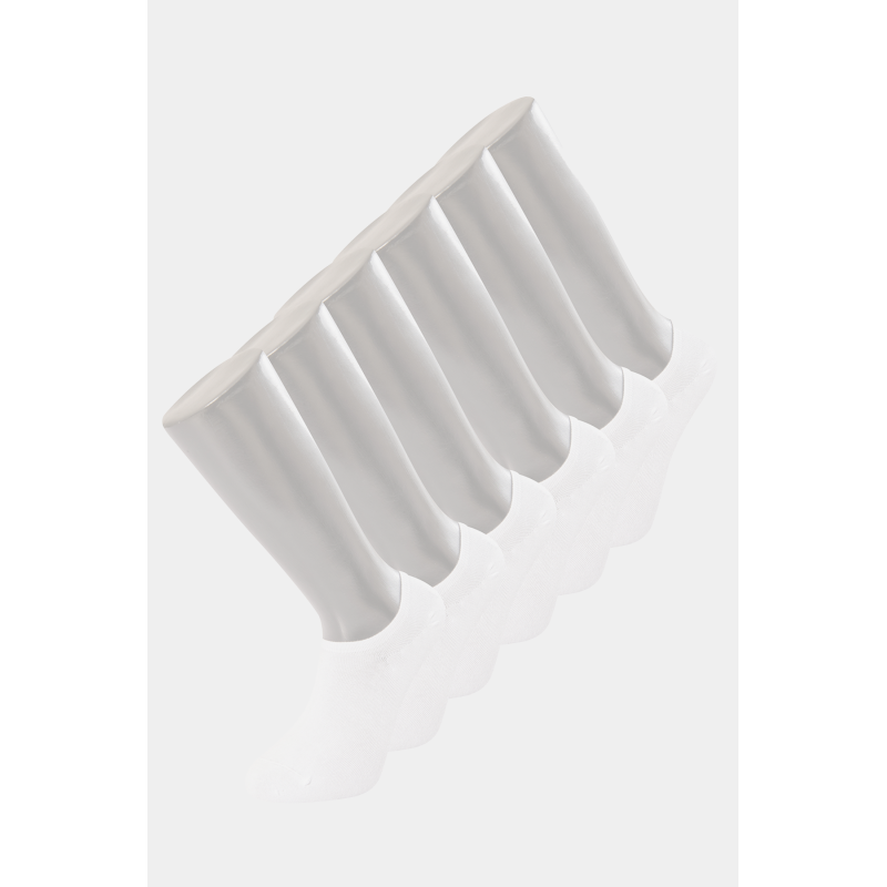 Türen Erkek Düz Sneakers Çorap 6'li Paket 9004/Beyaz