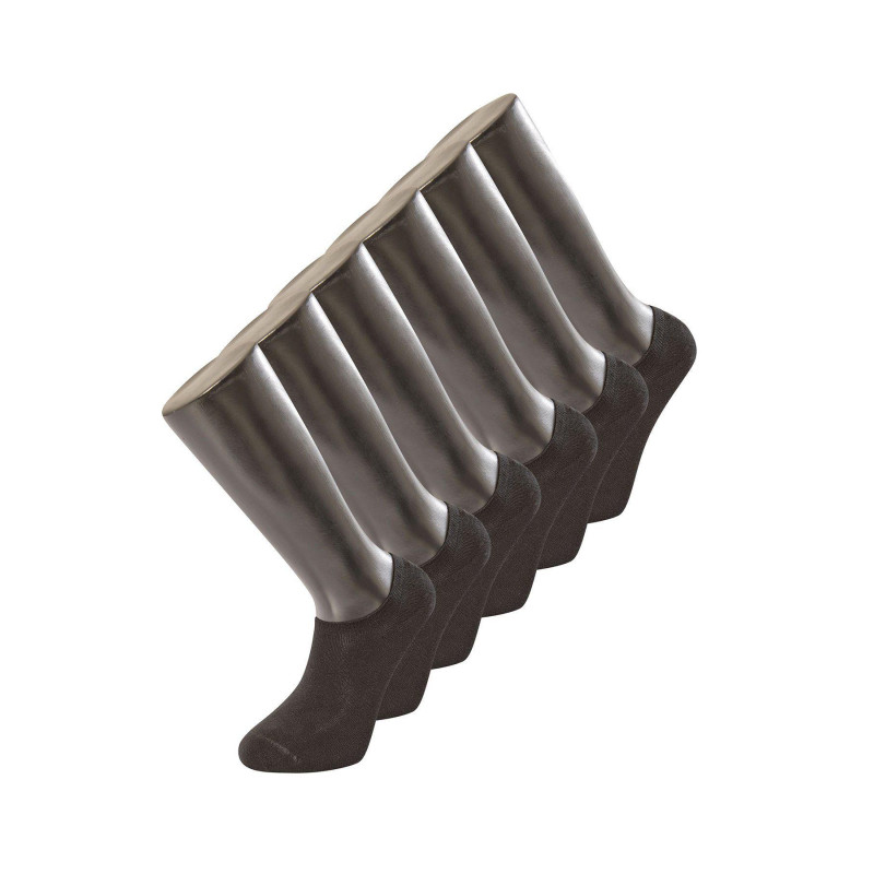 6'Lı Paket Düz Sneakers Çorap 9004/Siyah