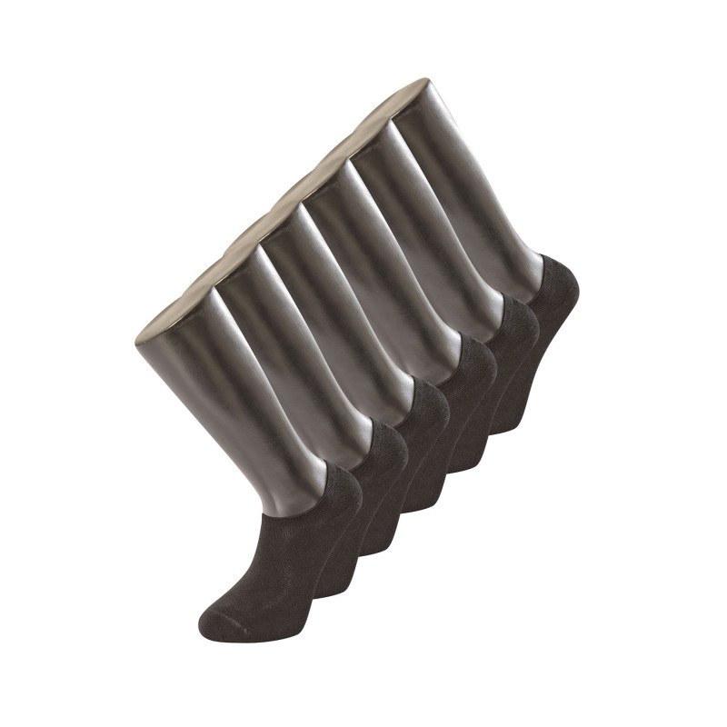 6'Lı Paket Düz Sneakers Çorap 9004/Siyah