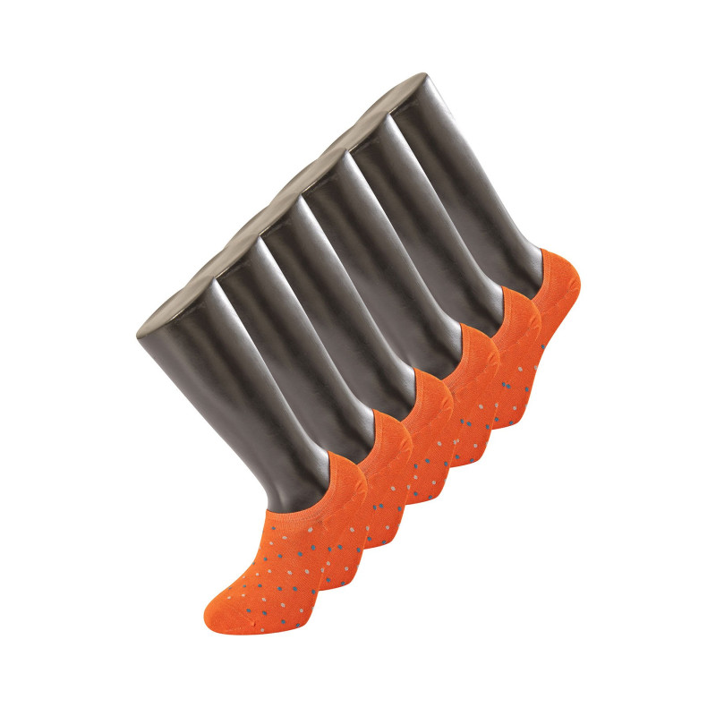 Türen Erkek Puanli Sneakers Çorap 6'li Paket 9005/Turuncu