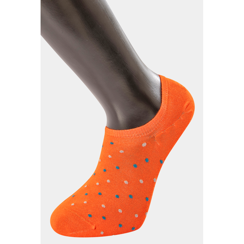 Türen Erkek Puanli Sneakers Çorap 6'li Paket 9005/Turuncu