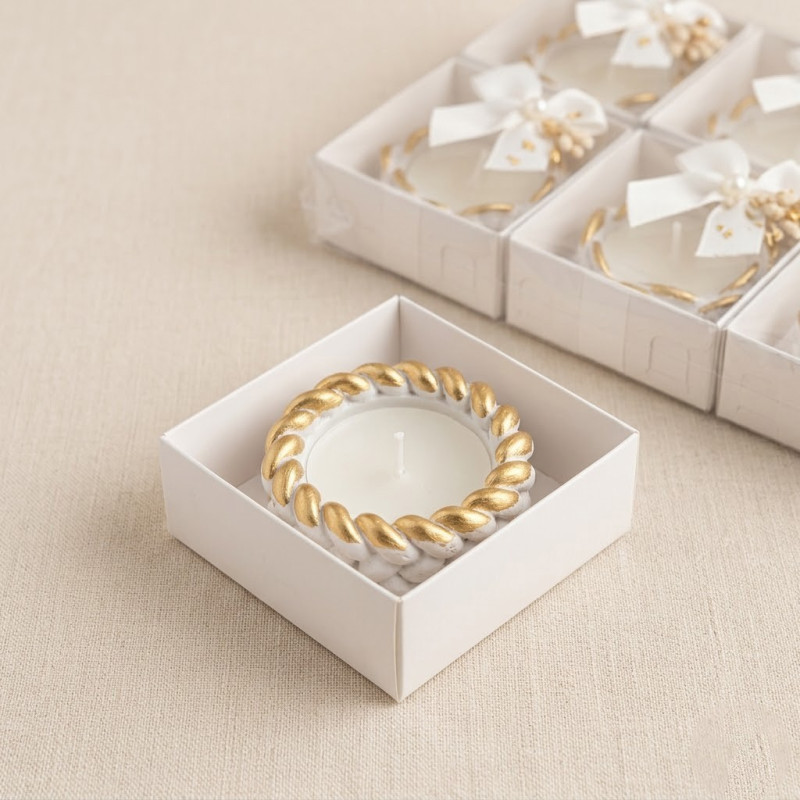 Alçı Tabanlı Kına Mumu 12'li Paket - Kına Gecesi Dağıtmalık Hediyelik