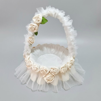 Beyaz Güller Nişan Sepeti