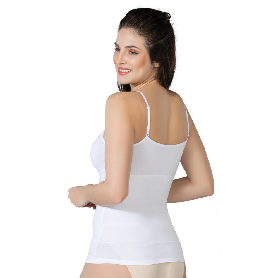 BEYAZ MI Emay 1401 Modal Cotton Kadın Atlet Korse BEYAZ MI Emay 1401 Modal Cotton Kadın Atlet Korse