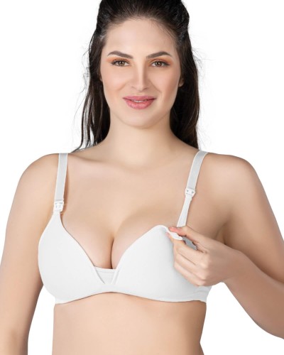 BEYAZ MI Emay 1422 Modal Cotton Kaplı Emzirme Sütyen