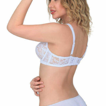 BEYAZ MI Emay 178 B Balenli Dantelli Sütyen