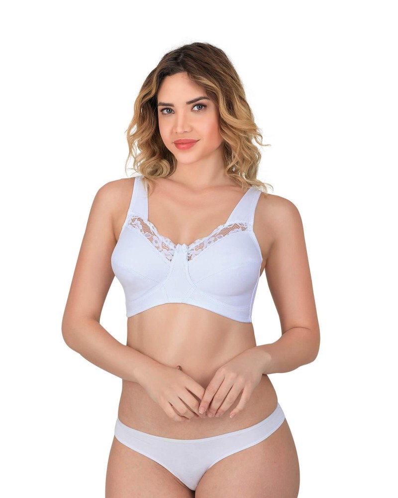 BEYAZ MI Emay 181 B Dantelli Toparlayıcı Cotton Sütyen BEYAZ MI Emay 181 B Dantelli Toparlayıcı Cotton Sütyen