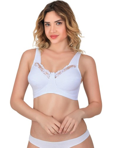 BEYAZ MI Emay 181 C Dantelli Toparlayıcı Cotton Sütyen BEYAZ MI Emay 181 C Dantelli Toparlayıcı Cotton Sütyen