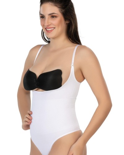 BEYAZ MI Emay 2076 Göğüsü Açık String Body Korse