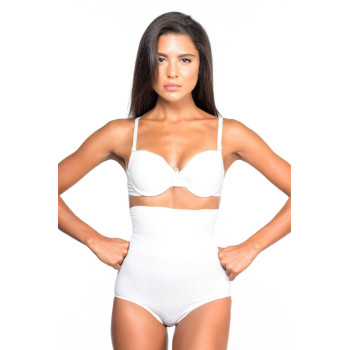 BEYAZ MI Emay 2079 Yüksek Bel Desenli Double Slip Korse