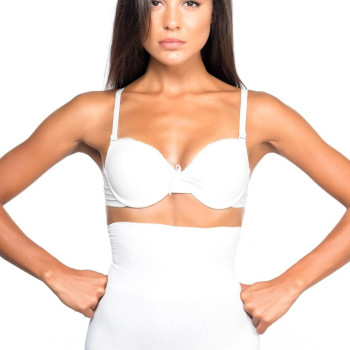 BEYAZ MI Emay 2079 Yüksek Bel Desenli Double Slip Korse