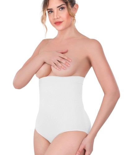 BEYAZ MI Emay 2080 Yüksek Bel Çıtçıtlı Slip Korse