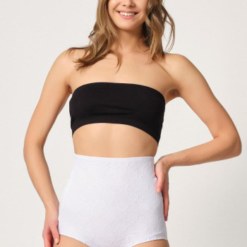 BEYAZ MI Emay 2842 Lazer Dantelli Slip Korse