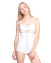 BEYAZ MI Emay 2886 Yüksek Bel Tül Slip Lazer Korse