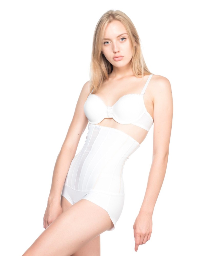 BEYAZ MI Emay 2886 Yüksek Bel Tül Slip Lazer Korse