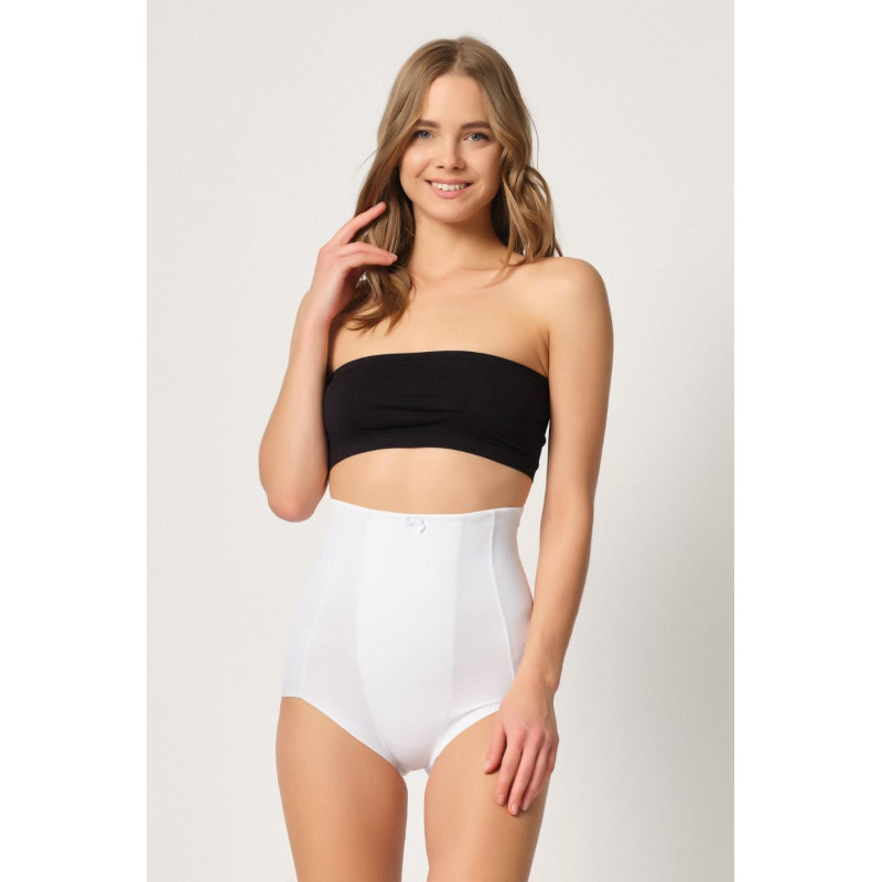 BEYAZ MI Emay 2920 Yüksek Bel Karın Desteklı Slip Lazer Korse