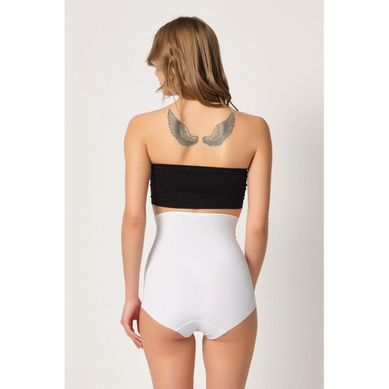 BEYAZ MI Emay 2920 Yüksek Bel Karın Desteklı Slip Lazer Korse