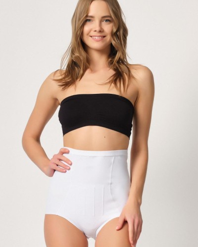 BEYAZ MI Emay 2931 Karın Balen Destekli Slip Lazer Korse