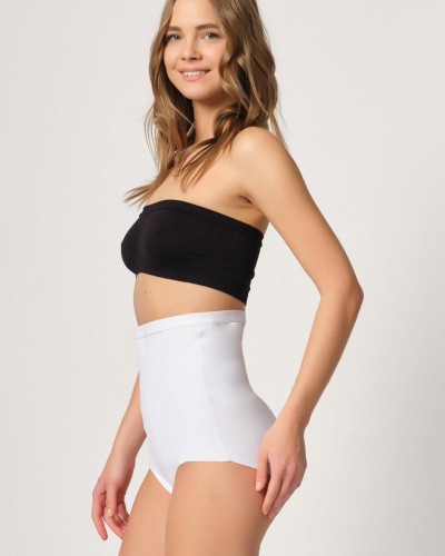 BEYAZ MI Emay 2931 Karın Balen Destekli Slip Lazer Korse BEYAZ MI Emay 2931 Karın Balen Destekli Slip Lazer Korse