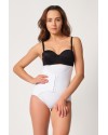 BEYAZ MI Emay 2932 Double Karın Agraf Destekli Slip Lazer Korse