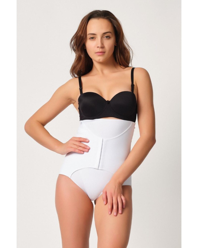 BEYAZ MI Emay 2932 Double Karın Agraf Destekli Slip Lazer Korse