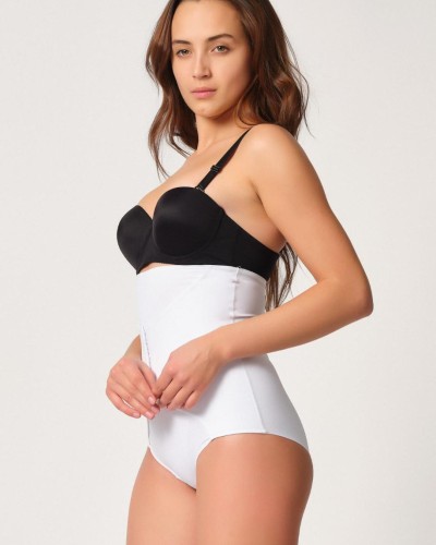BEYAZ MI Emay 2932 Double Karın Agraf Destekli Slip Lazer Korse