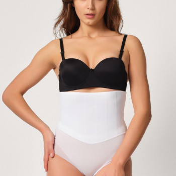 BEYAZ MI Emay 2945 Tül Karyokalı Slip Lazer Korse