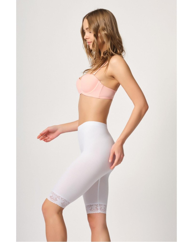 BEYAZ MI Emay 3004 Soft Uzun Paça Dantel Boxer BEYAZ MI Emay 3004 Soft Uzun Paça Dantel Boxer