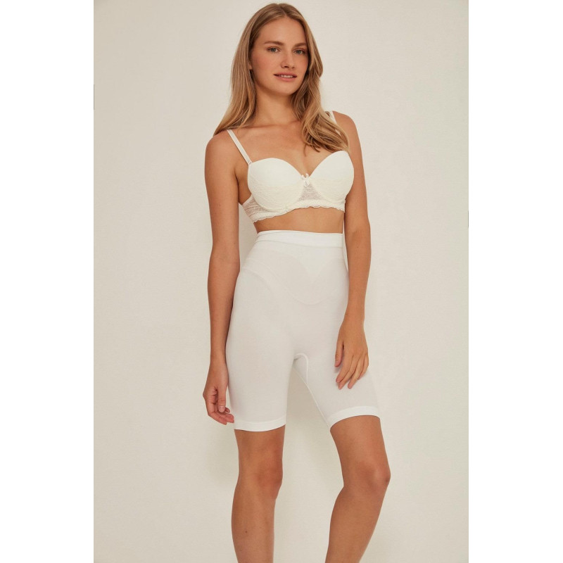 BEYAZ MI Emay 3005 Soft Uzun Paçalı Boxer Korse BEYAZ MI Emay 3005 Soft Uzun Paçalı Boxer Korse