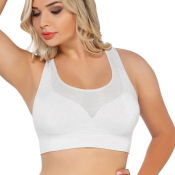 BEYAZ MI Emay 4027 Seamless Tül Pedli Toparlayıcı Büstiyer