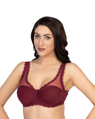 BORDO MI Emay 172 D PEDLİ DANTELLİ BALENLİ MİNİMAZER