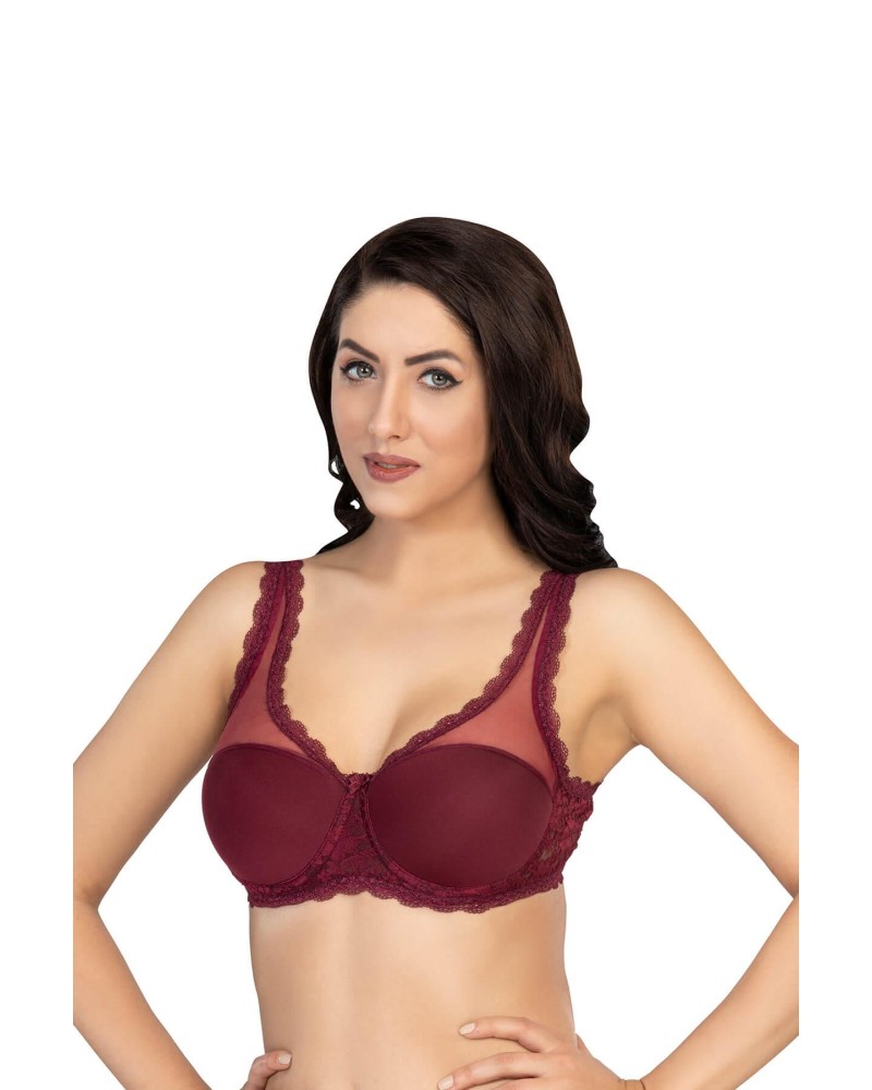 BORDO MI Emay 172 D PEDLİ DANTELLİ BALENLİ MİNİMAZER