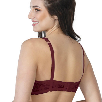 BORDO MI Emay 188 B Pedli Dantelli Telli Toparlayıcı Sütyen