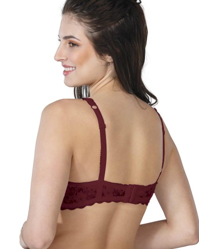 BORDO MI Emay 188 B Pedli Dantelli Telli Toparlayıcı Sütyen BORDO MI Emay 188 B Pedli Dantelli Telli Toparlayıcı Sütyen