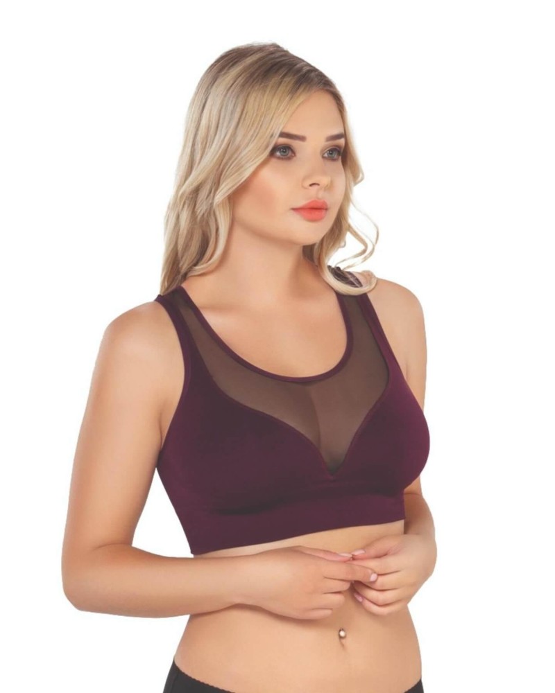 BORDO MI Emay 4028 Seamless Tül Toparlayıcı Büstiyer