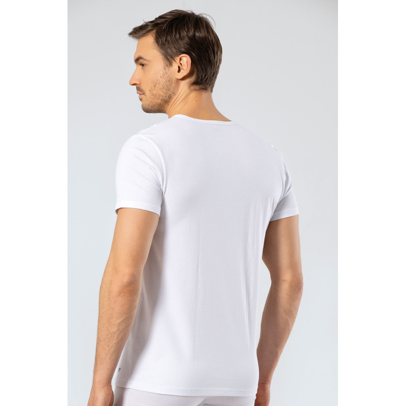 Cacharel - Bisiklet Yaka Erkek T-shirt 1305/Beyaz