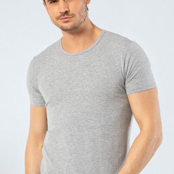 Cacharel - Bisiklet Yaka Erkek T-shirt 1305/Gri