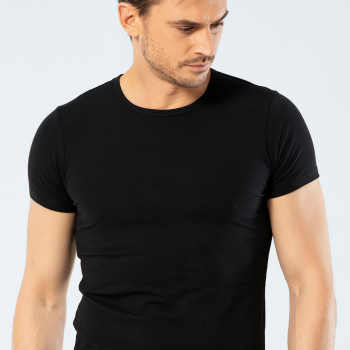 Cacharel - Bisiklet Yaka Erkek T-shirt 1305/Siyah