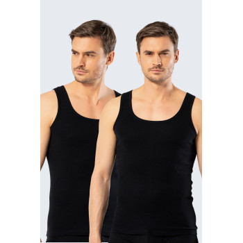 Cacharel Erkek 2'li %100 Pamuk Atlet 1501/Siyah