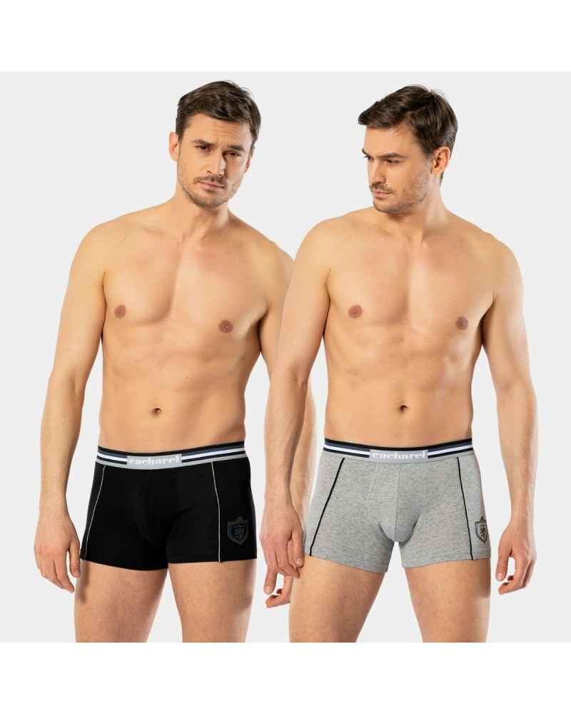 Cacharel Erkek 2'li Baskili Boxer 1323/Siyah-Gri Cacharel Erkek 2'li Baskili Boxer 1323/Siyah-Gri
