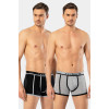 Cacharel Erkek 2'li Biyeli Boxer 1322/Siyah-Gri Cacharel Erkek 2'li Biyeli Boxer 1322/Siyah-Gri