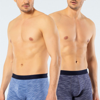 Cacharel Erkek 2'li Inkjet Melanj Boxer 1324/Lacivert-İndigo