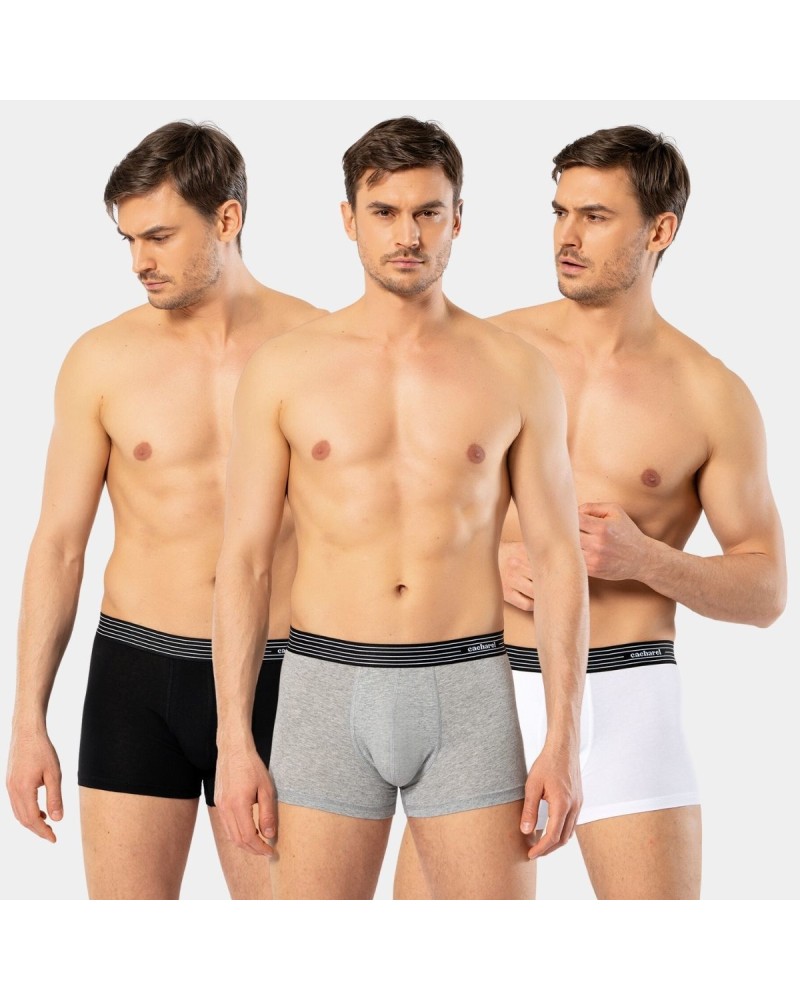 Cacharel Erkek 3'lü Boxer 1320/Beyaz-Siyah-Gri Cacharel Erkek 3'lü Boxer 1320/Beyaz-Siyah-Gri